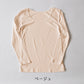綿100% 長袖 インナー レディース 8分袖 シャツ S～LL 肌着 下着 綿 コットン tシャツ トップス 薄手 無地 シンプル 白 グレー 黒 ベージュ 女性 婦人 防臭 S M L LL