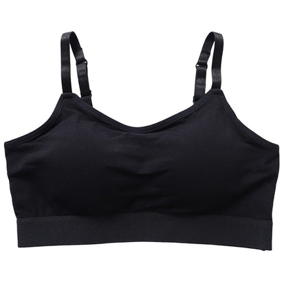 ハーフトップ カップ付き ブラジャー キャミソール型 S M L LL 3L 4L ブラ ノンワイヤー レディース 綿 コットン 大きいサイズ 女性 下着 インナー