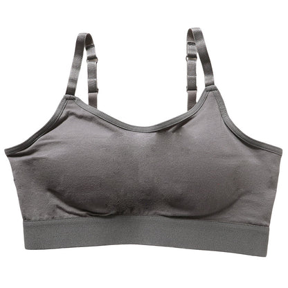 ハーフトップ カップ付き ブラジャー キャミソール型 S M L LL 3L 4L ブラ ノンワイヤー レディース 綿 コットン 大きいサイズ 女性 下着 インナー