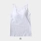 タンクトップ カップ付き インナー 綿 レディース S M L LL ブラトップ 下着 肌着 シャツ ノンワイヤー タンク ブラタンク 綿混 リラックス 楽 女性 (在庫限り)