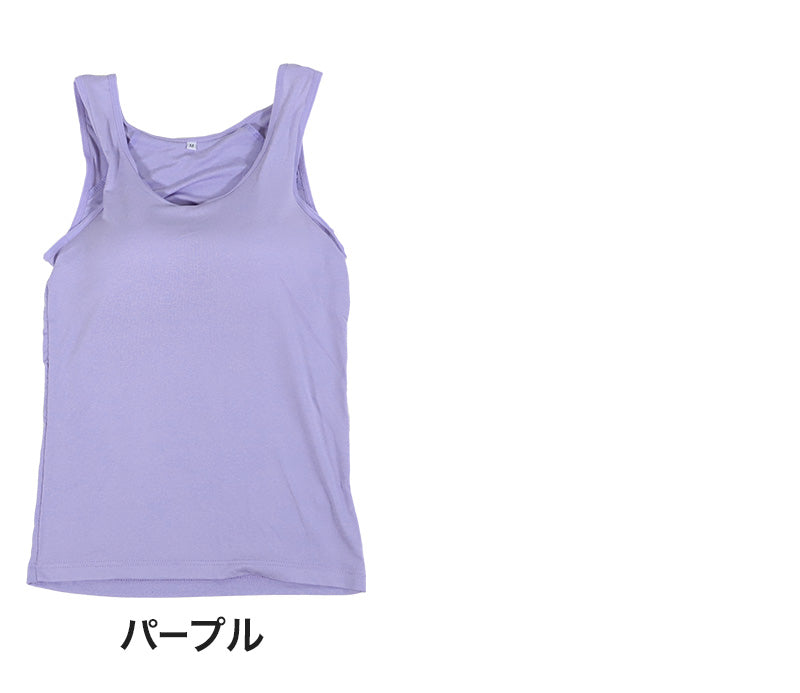 カップ付タンクトップ タンクトップ カップ付き M～LL (カップ付きインナー 速乾 すぐ乾く ドライ おしゃれ レディース 下着 肌着 インナー 婦人) (在庫限り)