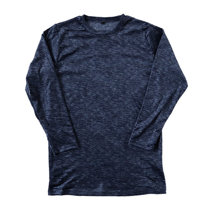 メンズ ベロア インナー 暖か 裏起毛 長袖 紳士 長袖シャツ 下着 M～LL 丸首 あったかインナー 起毛 暖かい トップス 防寒 冷えとり 冬 アンダーウェア 肌着 (在庫限り)