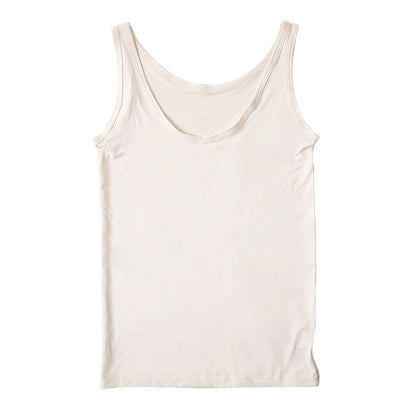 タンクトップ インナー レディース ノースリーブ ランニングシャツ 冷感 肌着 M～LL 接触冷感 タンク 婦人 ベージュ 黒 白 肌色 下着 (在庫限り)