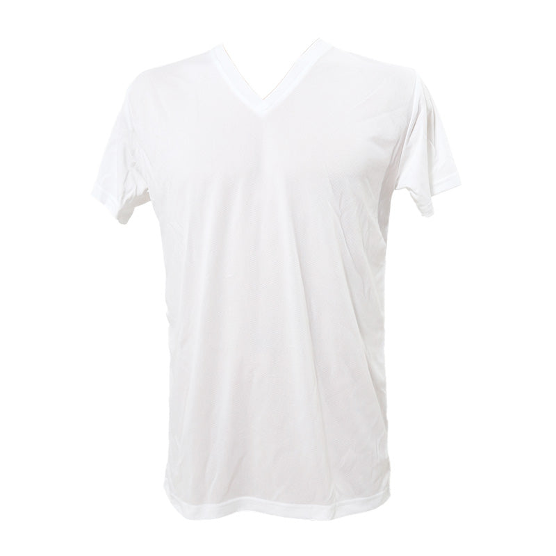 メンズ インナー 半袖 シャツ 夏 冷感 Vネック メッシュ ドライ 肌着 M～LL 速乾 接触冷感 下着 インナーシャツ 夏用 v首 紳士肌着 男 アンダーウェア クールビズ (在庫限り)