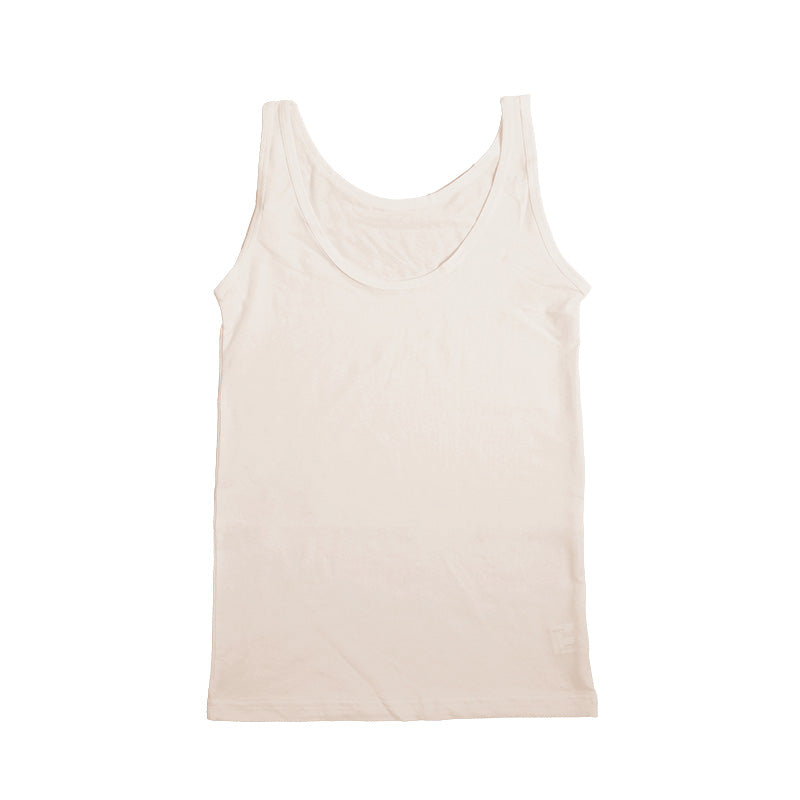 タンクトップ インナー レディース 冷感 肌着 冷感インナー 綿 M L LL カップなし 接触冷感 婦人 ベージュ 黒 白 肌色 下着 (在庫限り)