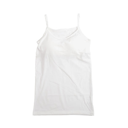 キャミソール カップ付き インナー レディース ブラキャミ ブラトップ 冷感 綿 下着 肌着 M L LL カップ付きインナー カップ付きキャミソール 接触冷感 婦人 女性 ベージュ 黒 白 肌色 夏 春 (在庫限り)