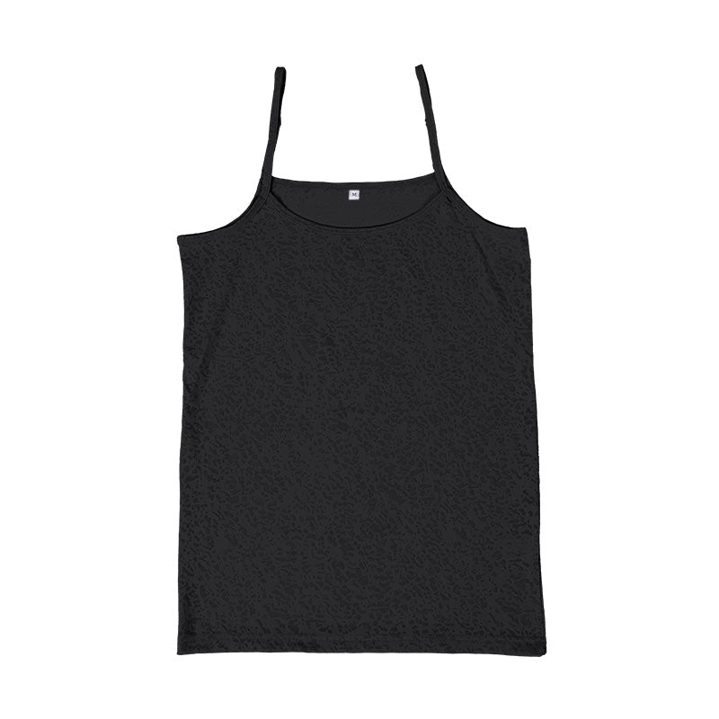キャミソール レディース インナー 冷感 ノースリーブ 接触冷感 肌着 ジャガード M L LL キャミ 婦人 黒 白 青 下着 (在庫限り)