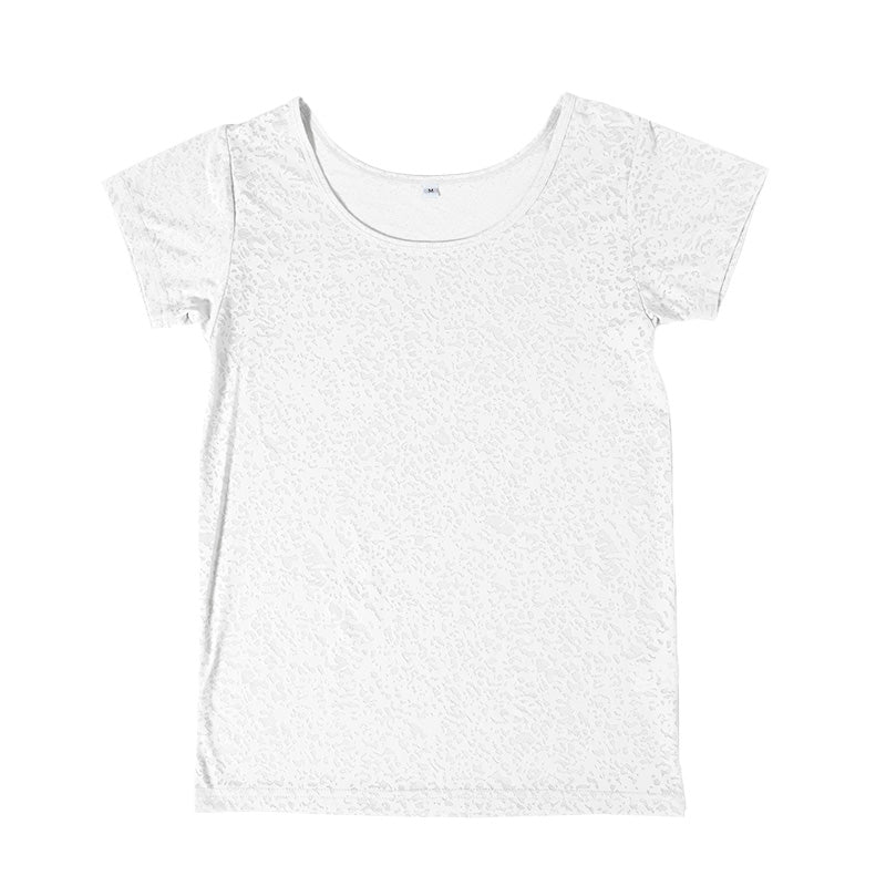 フレンチ袖インナー インナー フレンチスリーブ レディース フレンチインナー 半袖 半袖シャツ 冷感 接触冷感 肌着 ジャガード M L LL 半袖インナー 婦人 黒 白 青 下着 (在庫限り)