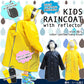 レインコート キッズ ランドセル対応 M・L (カッパ 子供 女の子 男の子 雨合羽 リュック 雨具) (在庫限り)