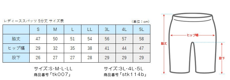 綿混 レディース 5分丈 スパッツ S～LL (女性用 婦人 レギンス オーバーパンツ 下穿き 無地 ブラック 黒 綿混 インナーパンツ 五分丈 膝丈)