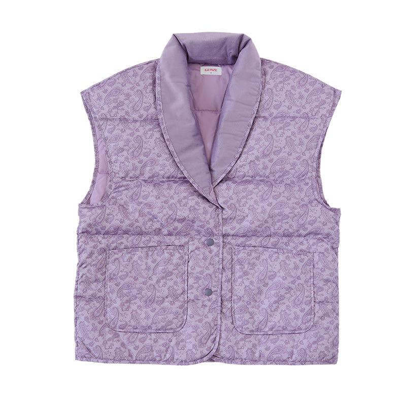 グンゼ 羽毛 羽織り パジャマ 冬 ダウン ベスト レディース S M L 羽織もの 羽織ベスト 薄手 軽量 秋 冬 ルームウェア 部屋着 上品 おしゃれ 普段使い 暖かい あったか 保温 防寒  防寒対策 冷え対策 プレゼント ギフト (送料無料)