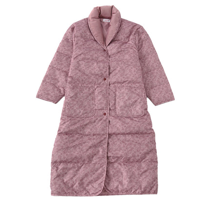 グンゼ 羽毛 ダウン 婦人 ガウン S～L (GUNZE 冷え対策 羽織り はおり 暖かい 首元 防寒 冷え 洗える 母の日 プレゼント M L) (送料無料)