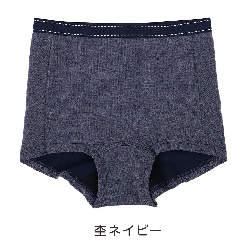 レディース ジュニア 普段履き レギュラー ウイング ボクサーショーツ サニタリーショーツ 綿混 羽根付き M L LL 女性 女の子 下着 パンツ 女子 サニタリー 羽根つき インナー 高校生 生理用パンツ 昼用 (在庫限り)