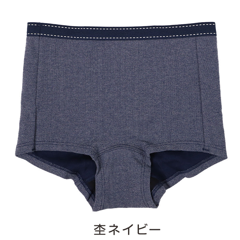 ジュニア 普段履き レギュラー ウイング ボクサーショーツ サニタリーショーツ 綿混 羽根付き 150～165cm 女の子 下着 パンツ 女子 サニタリー 羽根つき インナー 小学生 中学生 生理用パンツ 昼用 (在庫限り)