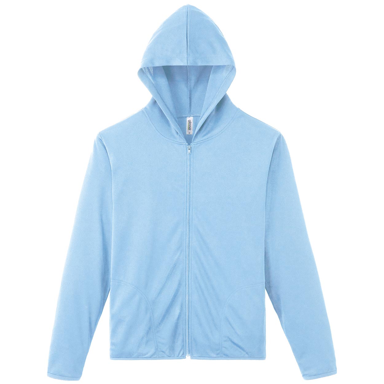 パーカー UVカット 紫外線防止 薄手 メッシュ 吸汗速乾 アウター 長袖 頭 海 夏 大きいサイズ ゴルフ スポーツ 農作業 自転車 フードで首元ガード 白 黒 青 黄色 緑 ピンク ネイビー SS～5L グリマー 男子 女子 SS S M L LL 3L 4L 5L 20代 30代 40代 50代 (取寄せ)