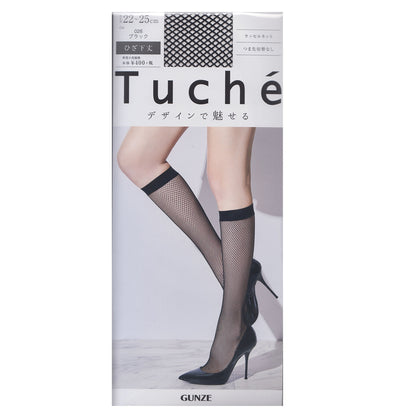 グンゼ Tuche ストッキング ラッセルネット 柄 ひざ下丈 ショートストッキング 22-25cm GUNZE トゥシェ レディース 膝下