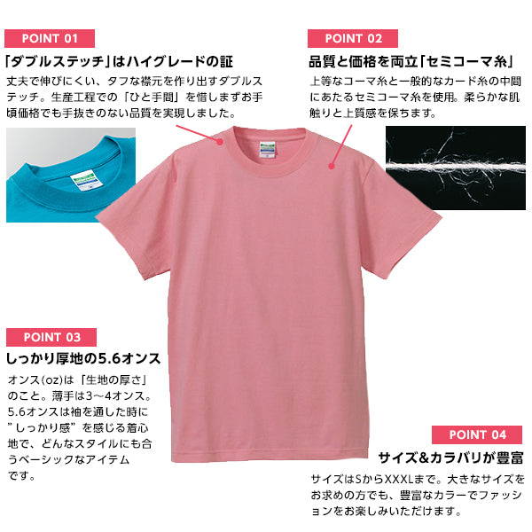 レディース カラー 無地Tシャツ 大きいサイズ ユナイテッドアスレ XXL・XXXL (婦人 女性 女子 アウター 半袖) (取寄せ)