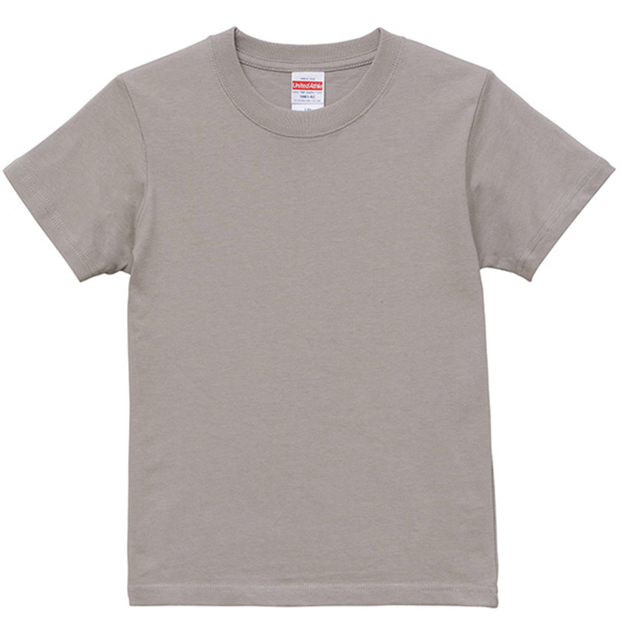 Tシャツ キッズ 無地 女の子 男の子 半袖 カラー ユナイテッドアスレ ブランド 90～160cm 子供服 トップス 子ども 男子 女子 ジュニア 緑 グレー 茶 黒 90 100 110 120 130 140 150 160 (送料無料) (取寄せ)