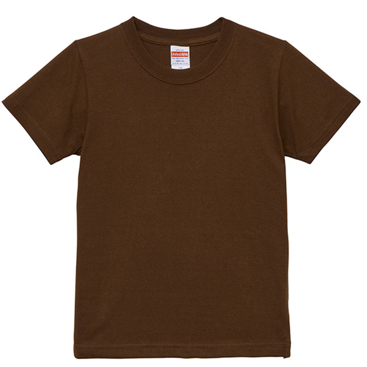 Tシャツ キッズ 無地 女の子 男の子 半袖 カラー ユナイテッドアスレ ブランド 90～160cm 子供服 トップス 子ども 男子 女子 ジュニア 緑 グレー 茶 黒 90 100 110 120 130 140 150 160 (送料無料) (取寄せ)