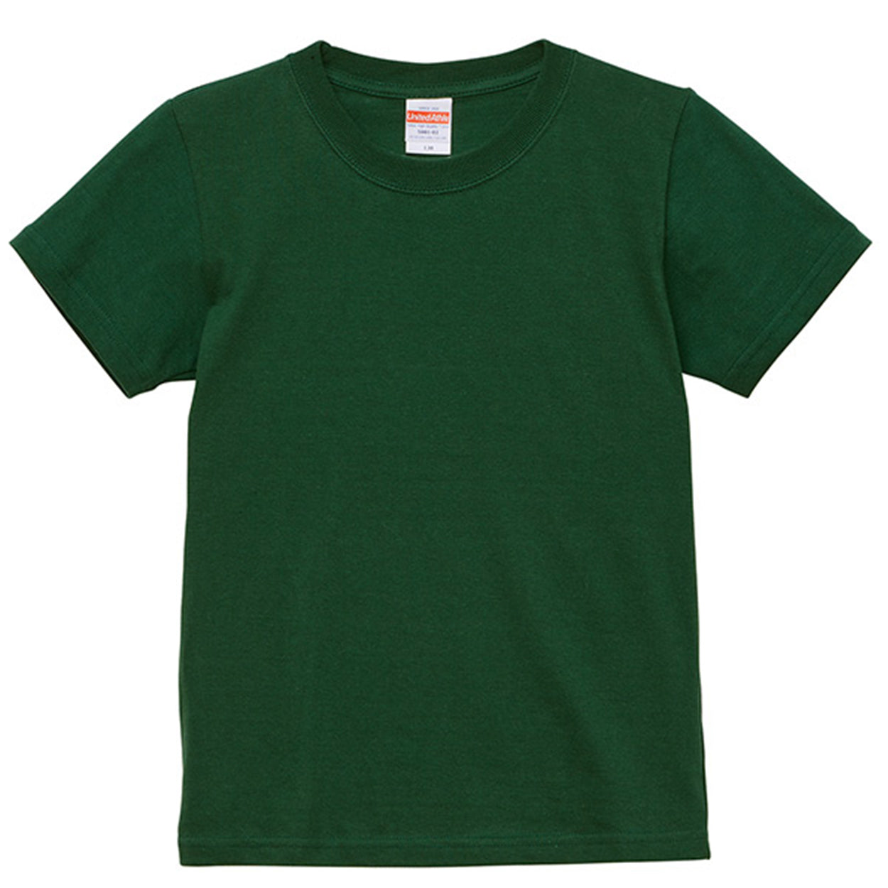 Tシャツ キッズ 無地 女の子 男の子 半袖 カラー ユナイテッドアスレ ブランド 90～160cm 子供服 トップス 子ども 男子 女子 ジュニア 緑 グレー 茶 黒 90 100 110 120 130 140 150 160 (送料無料) (取寄せ)