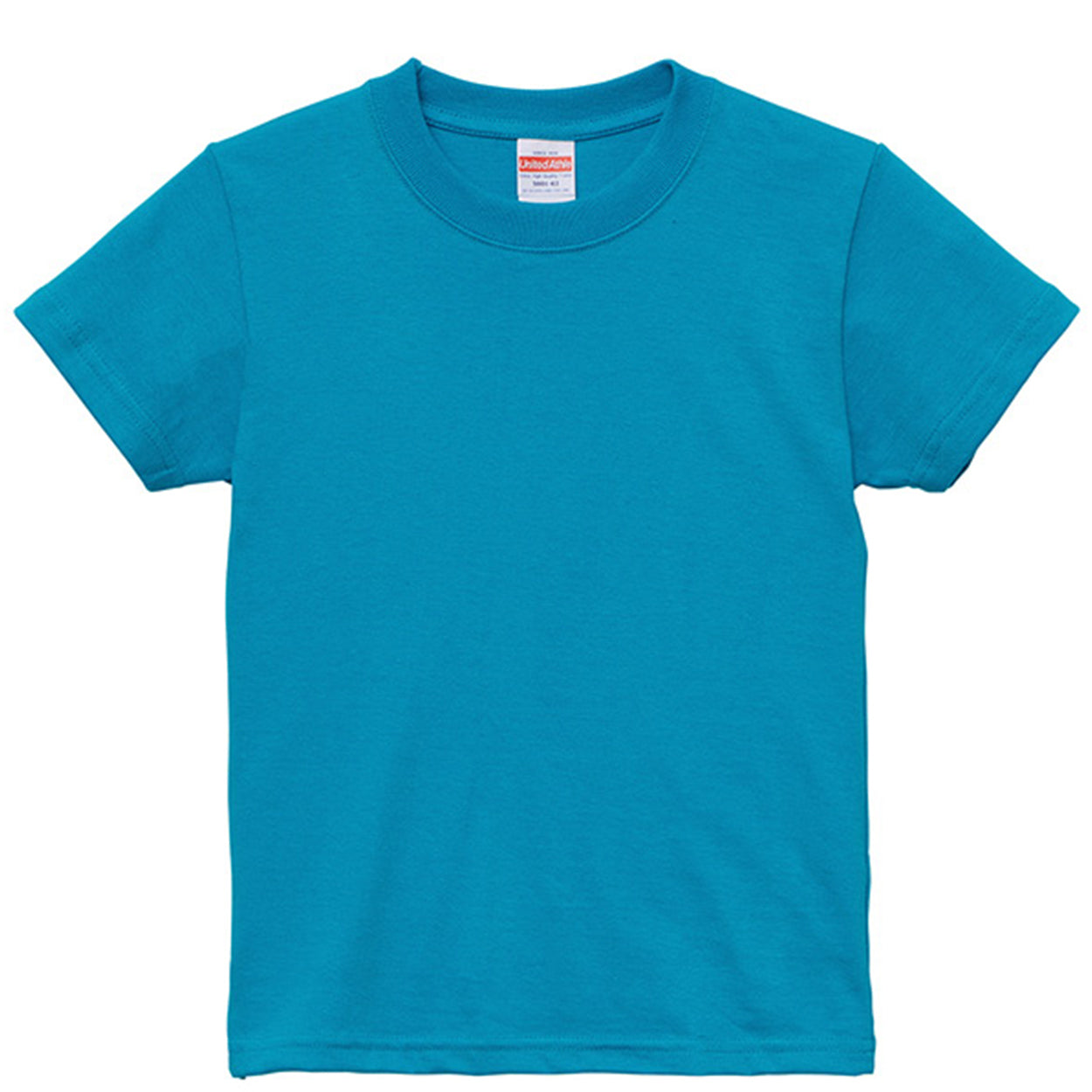 Tシャツ キッズ 無地 女の子 男の子 半袖 カラー ユナイテッドアスレ ブランド 90～160cm 子供服 トップス 子ども 男子 女子 ジュニア 緑 青 紺 ネイビー 茶 90 100 110 120 130 140 150 160 (送料無料) (取寄せ)