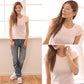 レディース 6.2オンス CVCフライスTシャツ S～XL (United Athle レディース アウター シャツ カラー) (在庫限り)