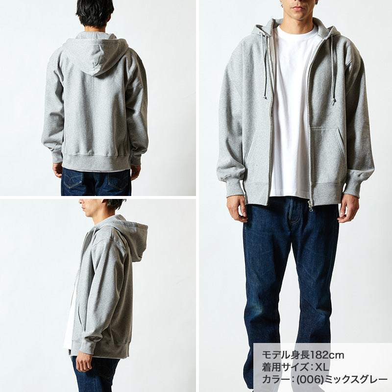 パーカー 裏起毛 スウェット フルジップ ジップアップ パーカ ユナイテッドアスレ S～XXL 12オンス アウター ユニセックス 男女兼用 レディース メンズ 秋冬 冬 防寒 (取寄せ)