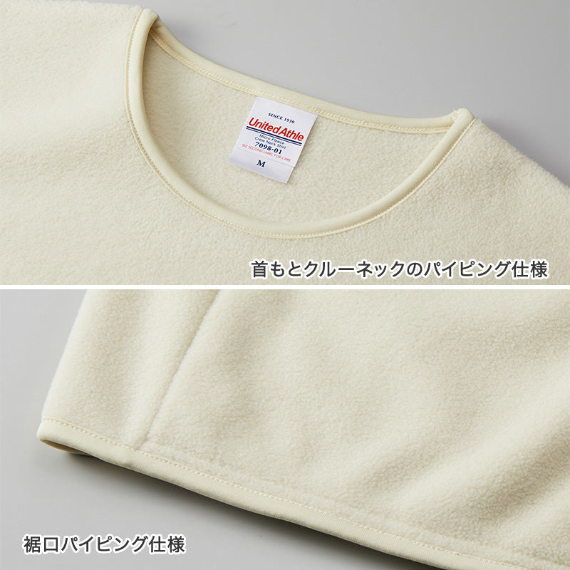 フリースシャツ シャツ フリース ユナイテッドアスレ M L XL インナー 長袖 男女兼用 ユニセックス メンズ レディース 冬 秋冬 真冬 防寒 ふわふわ マイクロフリース 軽量 暖か あたたか (取寄せ)