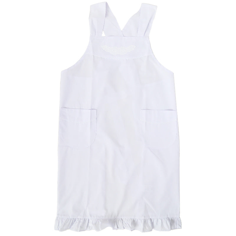 エプロン シンプル クロス X型 黒 白 無地 レディース フォーマル 抗菌