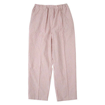レディース パジャマパンツ 綿100％ 先染 シーチングパンツ 長ズボン 春夏 夏用 薄手 軽い ルームパンツ 寝巻き 部屋着 婦人 ウエストゴム 取替え可 両サイドポケット 涼しい ゆったり リラックスパンツ コットン M L リラックスウェア