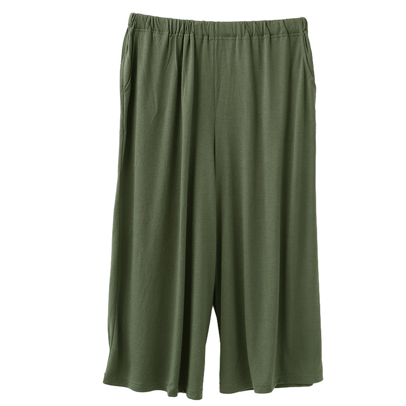 ポリエステル レーヨン 冷感 涼感 ワイドパンツ レディース 夏 涼しい キシリトール加工 TR天竺 M～L ルームパンツ 部屋着 ロングパンツ ウエストゴム 両脇ポケット ゆったり 楽ちん さらっと きれいめ 無地 ミセス 婦人 ママ おうち時間 外出