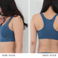 シームレス ブラジャー レディース ノンワイヤーブラ ハーフトップ M～LL (下着 綿混 カップ付き インナー 縫い目なし 無縫製 リラックス 楽ブラ) (在庫限り)