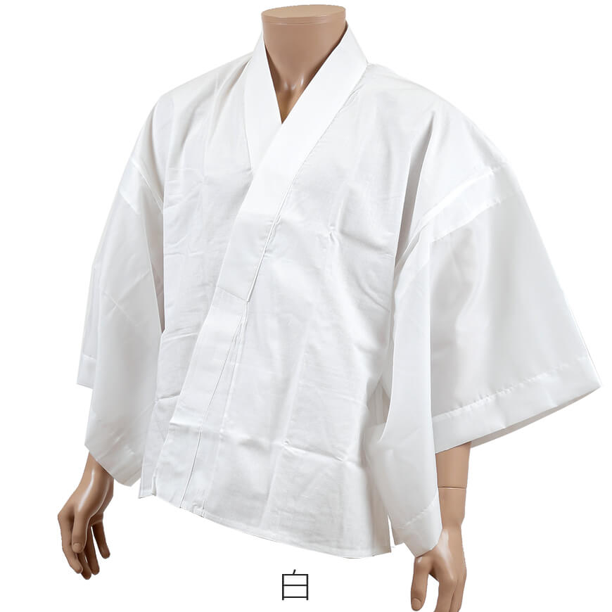八重の下着本舗 紳士用 綿100％別織さらし天竺 半衿付き 半襦袢 (M・L)(YAE メンズ 男性用 はんじゅばん 和装下着 浴衣 作務衣 礼装 着付け 日本製)ON【和装呉服】 (取寄せ)