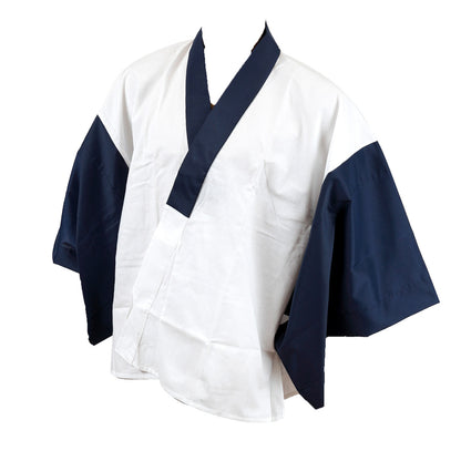 八重の下着本舗 紳士用 綿100％別織さらし天竺 半衿付き 半襦袢 (M・L)(YAE メンズ 男性用 はんじゅばん 和装下着 浴衣 作務衣 礼装 着付け 日本製)ON【和装呉服】 (取寄せ)