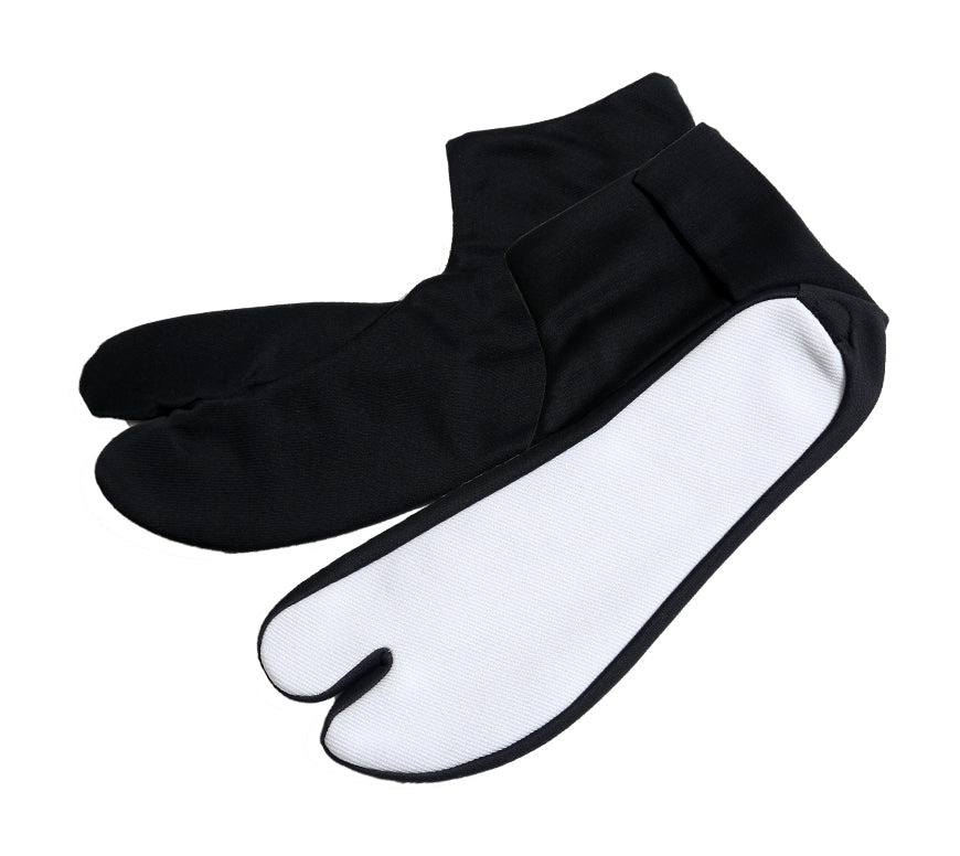 日本製 文楽足袋 東レ ナイロントリコット生地使用 ストレッチ足袋 黒2足組 特大寸 LL～4L (ブンラク のびのび 伸縮 タビ tabi 男性用 紳士用 和装 礼装 着物 着付け 舞踊 踊り 結婚式 お稽古) (和装呉服) (在庫限り)