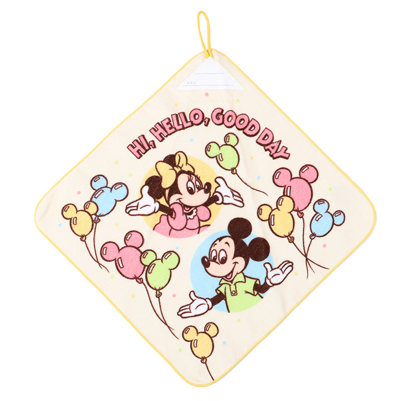 ループタオル タオル ハンドタオル タオルハンカチ 保育園 幼稚園 綿100% キッズ 約34×34cm ウォッシュタオル 子供用 ループ付タオル ディズニー サンリオ ポケモン 入園 名前