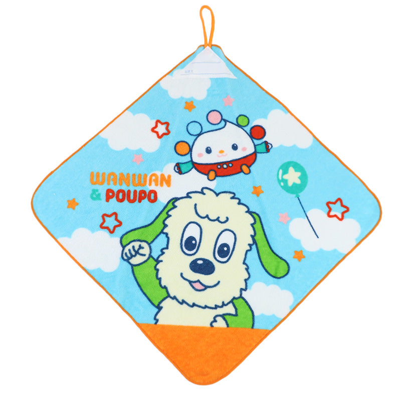 ループタオル タオル ハンドタオル タオルハンカチ 保育園 幼稚園 綿100% キッズ 約34×34cm ウォッシュタオル 子供用 ループ付タオル ディズニー サンリオ ポケモン 入園 名前