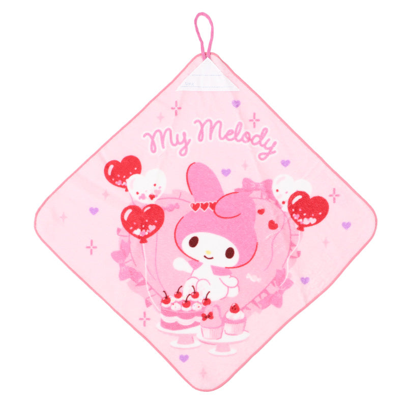 ループタオル タオル ハンドタオル タオルハンカチ 保育園 幼稚園 綿100% キッズ 約34×34cm ウォッシュタオル 子供用 ループ付タオル ディズニー サンリオ ポケモン 入園 名前