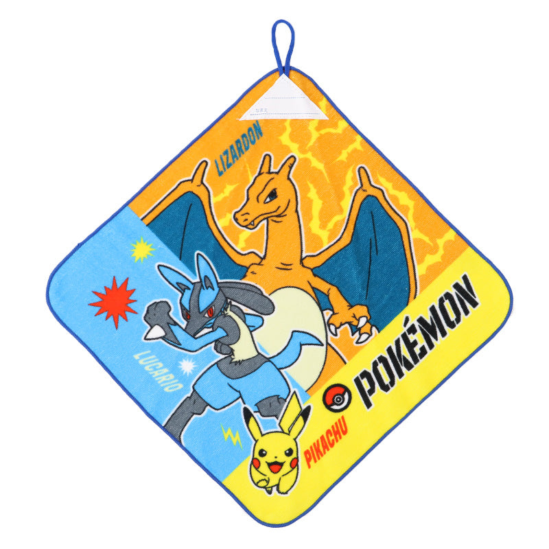 ループタオル タオル ハンドタオル タオルハンカチ 保育園 幼稚園 綿100% キッズ 約34×34cm ウォッシュタオル 子供用 ループ付タオル ディズニー サンリオ ポケモン 入園 名前