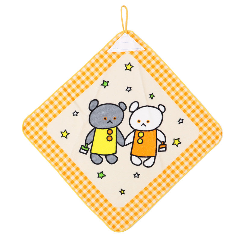 ループタオル タオル ハンドタオル タオルハンカチ 保育園 幼稚園 綿100% キッズ 約34×34cm ウォッシュタオル 子供用 ループ付タオル ディズニー サンリオ ポケモン 入園 名前