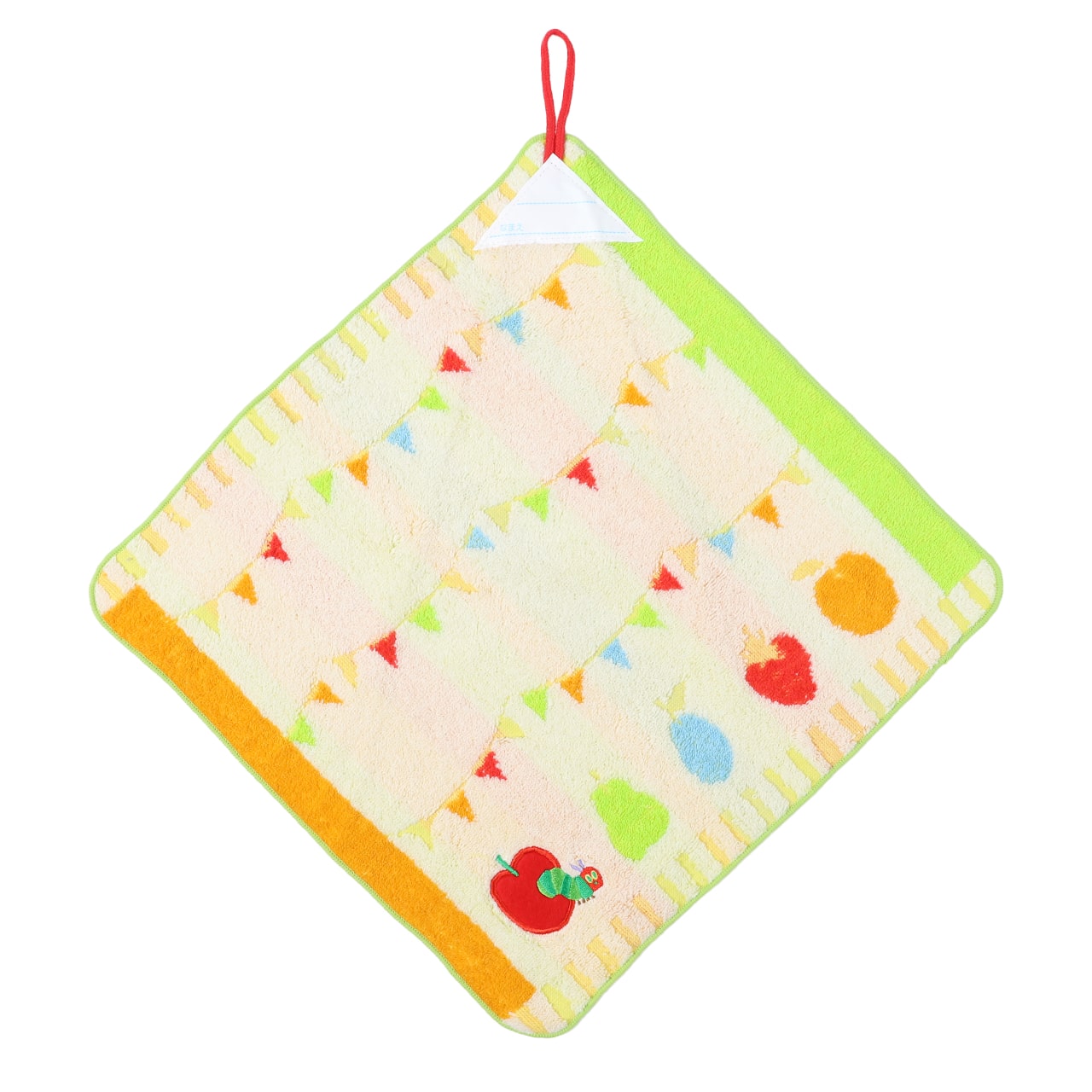 ループタオル タオル ハンドタオル タオルハンカチ 保育園 幼稚園 綿100% キッズ 約34×34cm (ウォッシュタオル 子供用ループ付タオル ハンカチ 入園 名前)