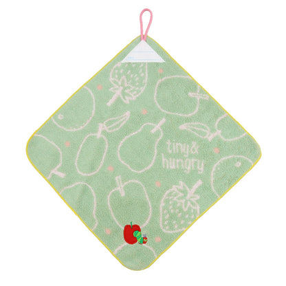 ループタオル タオル ハンドタオル タオルハンカチ 保育園 幼稚園 綿100% キッズ 約34×34cm (ウォッシュタオル 子供用ループ付タオル ハンカチ 入園 名前)