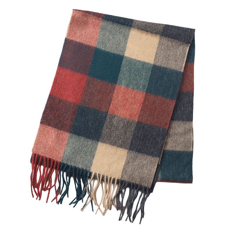 ウール混マフラー レディース マフラー チェック 30cm×164cm 大判 暖かい 柔らかい おしゃれ 防寒 秋冬 ギフト プレゼント 人気 無地 タータンチェック バッファローチェック ブロックチェック 通勤 通学 かわいい 軽量 首元 冬小物 ストール風 ユニセックス