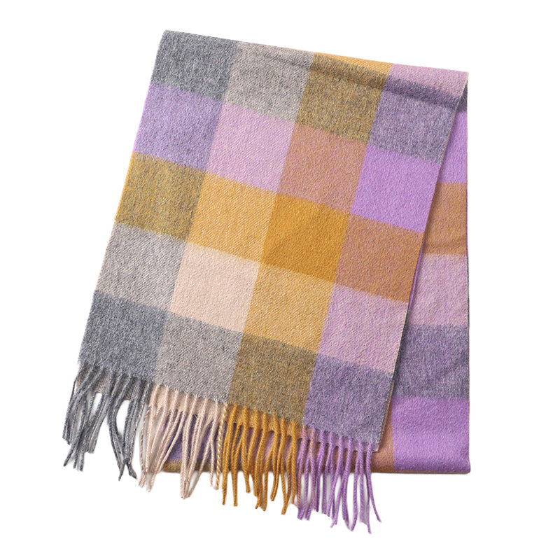 ウール混マフラー レディース マフラー チェック 30cm×164cm 大判 暖かい 柔らかい おしゃれ 防寒 秋冬 ギフト プレゼント 人気 無地 タータンチェック バッファローチェック ブロックチェック 通勤 通学 かわいい 軽量 首元 冬小物 ストール風 ユニセックス