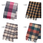 ウール混マフラー ガールズ マフラー チェック 30cm×164cm 通学 学校用 暖かい 柔らかい おしゃれ 防寒 秋冬 ギフト プレゼント 人気 無地 タータンチェック バッファローチェック ブロックチェック かわいい 軽量 首元 冬小物 ユニセックス