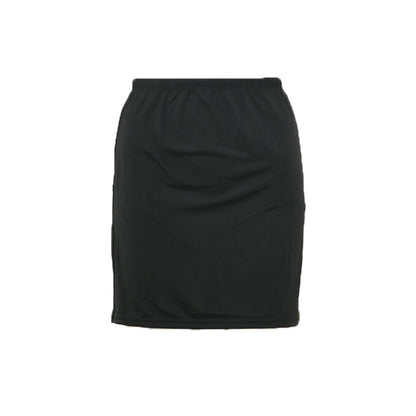 ペチコート スカート 透けない ショート ペチスカート レディース 40cm丈 S M L LL インナー ショート丈 下着 肌着 透け防止 ランジェリー ツルツル 肌色 灰 黒 シンプル 母の日