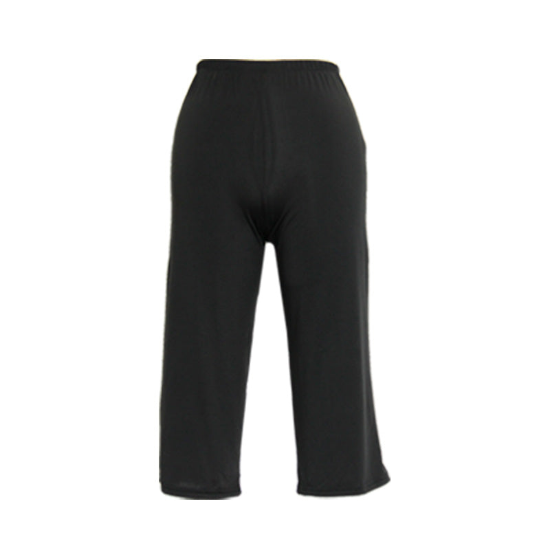 ペチパンツ 透けない ロング丈 ペチコート パンツ キュロット レディース 65cm丈 S～LL スカート インナー ペチパン ランジェリー 下着 肌着 透け防止 サラサラ 股ずれ防止 肌色 黒 シンプル S M L LL (在庫限り)