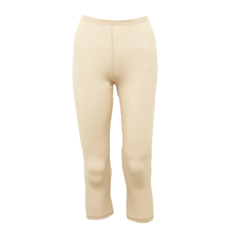 ペチパンツ スリムボトム レディース 透けない 7分丈 S M L LL ボトム ボトムス ペチパン ペチコート ランジェリー ツルツル 透け防止 股ずれ防止 肌色 黒 シンプル 母の日