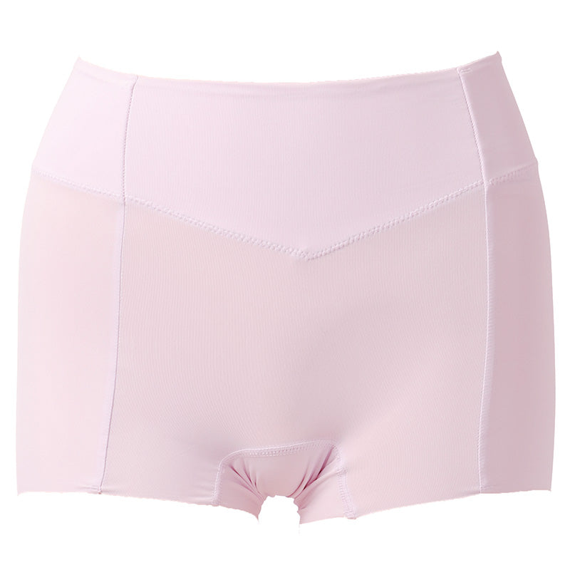 ショーツ レディース 1分丈 骨盤押さえ ガードルショーツ M L LL 3L 綿混 吸水速乾 ストレッチ 足口フリーカット パワーネット クロッチ綿 下着 薄着 響きにくい 骨盤サポート すっぽり 引き締め サポートショーツ スルっと履ける スタンダード
