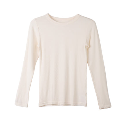 リブ 長袖 インナー レディース トップス Tシャツ クルーネック 丸首 M L LL 伸縮 ストレッチ 秋 冬 静電気防止 対策 薄手 あったか シンプル 無地 ボーダー 重ね着 レイヤード かわいい おしゃれ カラー 色 (在庫限り)